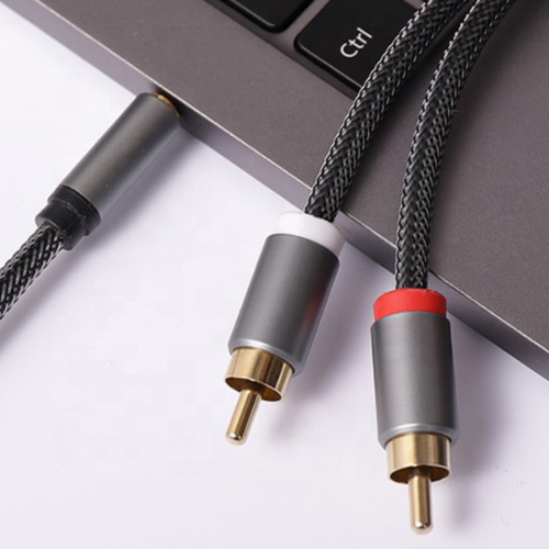 3.5 hli rau 2RCA Lub Tso Suab Suab Cable